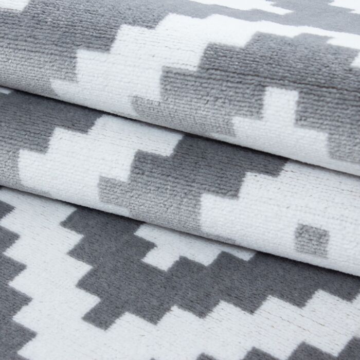 Plus Rhombus teppich kurzflor rechteckig 80x150cm grau