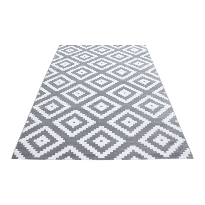 Plus Rhombus teppich kurzflor rechteckig 80x150cm grau