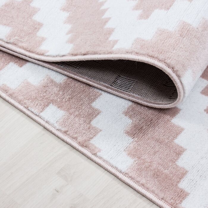 Plus Rhombus teppich kurzflor rechteckig 200x290cm rosa