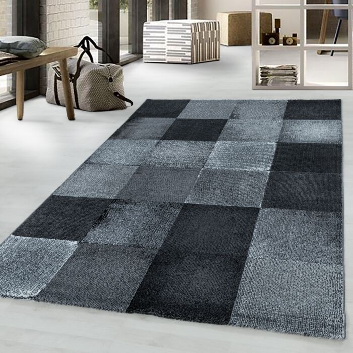 Costa Duva teppich kurzflor läufer 80x250cm schwarz