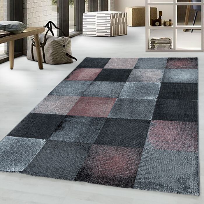 Costa Duva teppich kurzflor läufer 80x250cm rosa