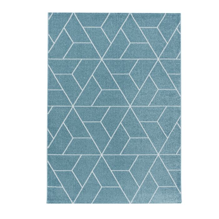 Efor Korz teppich kurzflor rechteckig 120x170cm blau