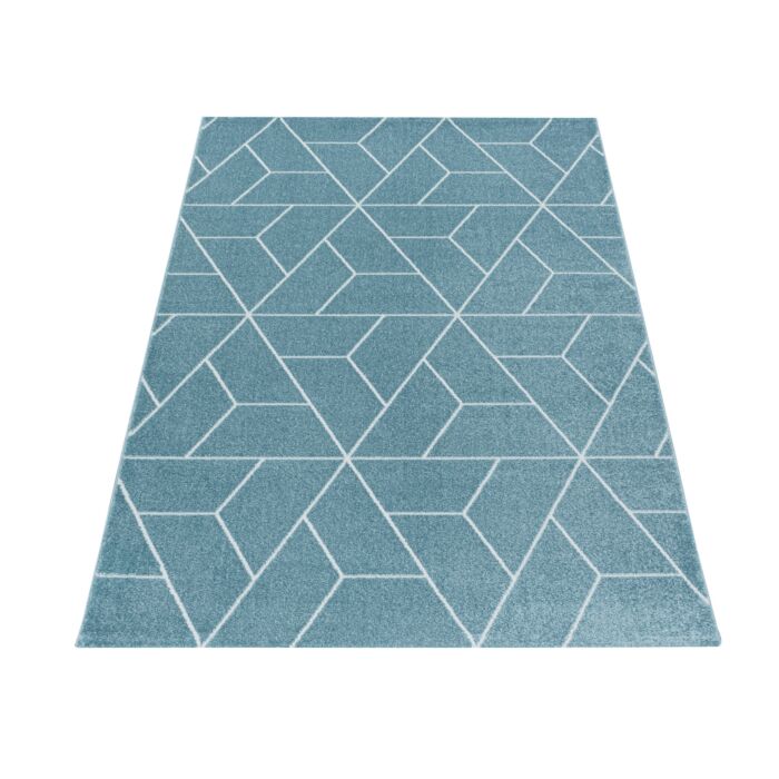 Efor Korz teppich kurzflor rechteckig 120x170cm blau