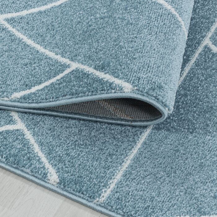 Efor Korz teppich kurzflor rechteckig 120x170cm blau