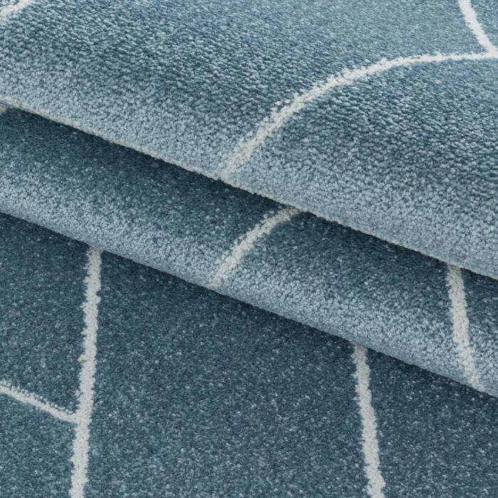 Efor Korz teppich kurzflor rechteckig 120x170cm blau