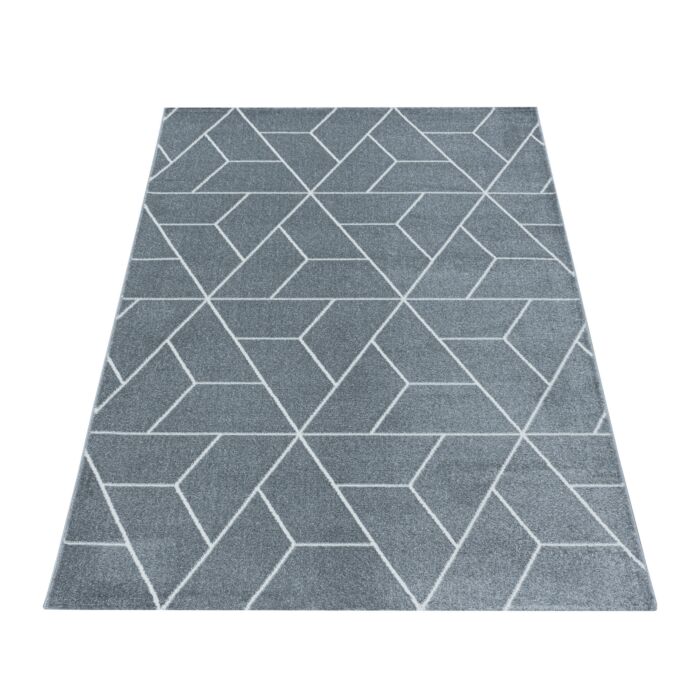 Efor Korz teppich kurzflor rechteckig 200x290cm grau