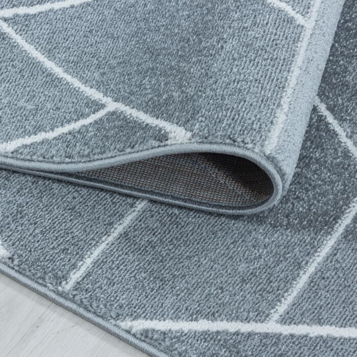 Efor Korz teppich kurzflor rechteckig 200x290cm grau