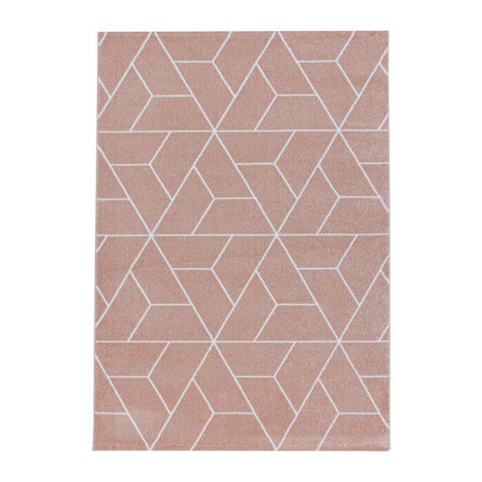 Efor Korz teppich kurzflor rechteckig 120x170cm rose