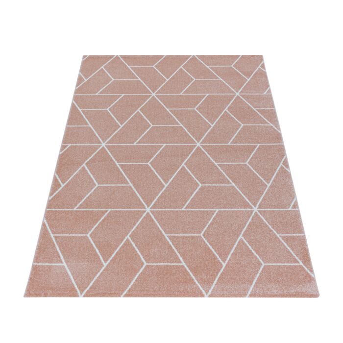 Efor Korz teppich kurzflor rechteckig 120x170cm rose