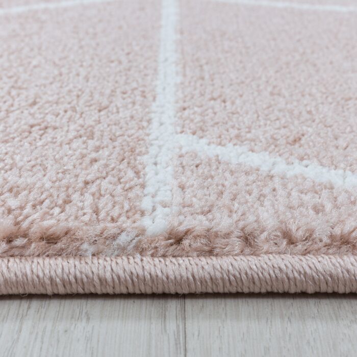 Efor Korz teppich kurzflor rechteckig 120x170cm rose