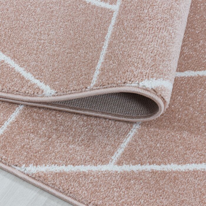 Efor Korz teppich kurzflor rechteckig 120x170cm rose