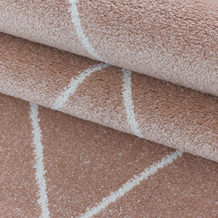 Efor Korz teppich kurzflor rechteckig 120x170cm rose