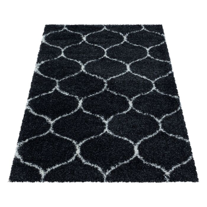 Salsa Shaggy teppich hochflor läufer 80x250cm anthrazit