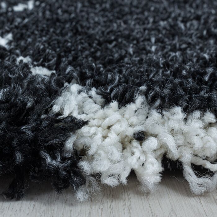 Salsa Shaggy teppich hochflor läufer 80x250cm anthrazit