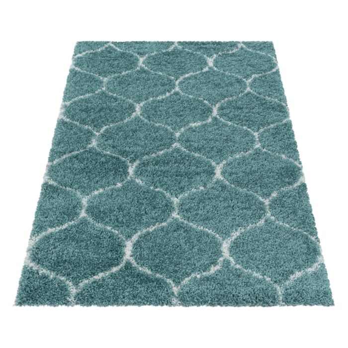Salsa Shaggy teppich hochflor rechteckig 140x200cm blau