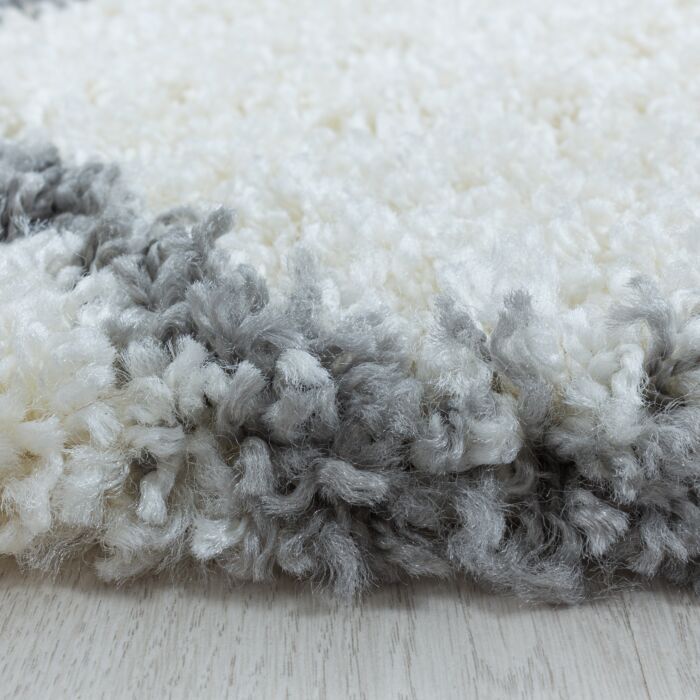 Salsa Shaggy teppich hochflor rund Ø 160cm creme