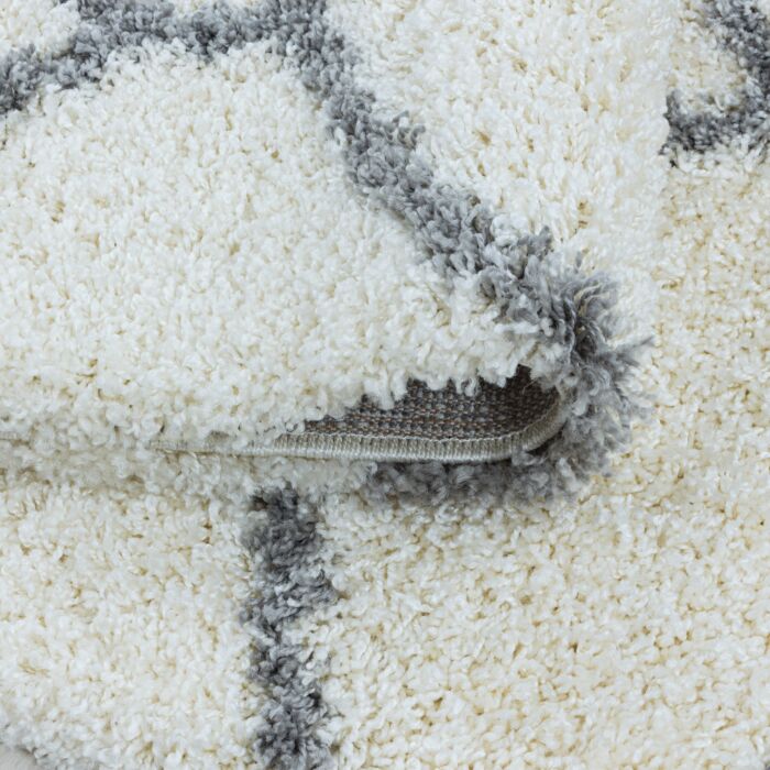 Salsa Shaggy teppich hochflor rund Ø 160cm creme