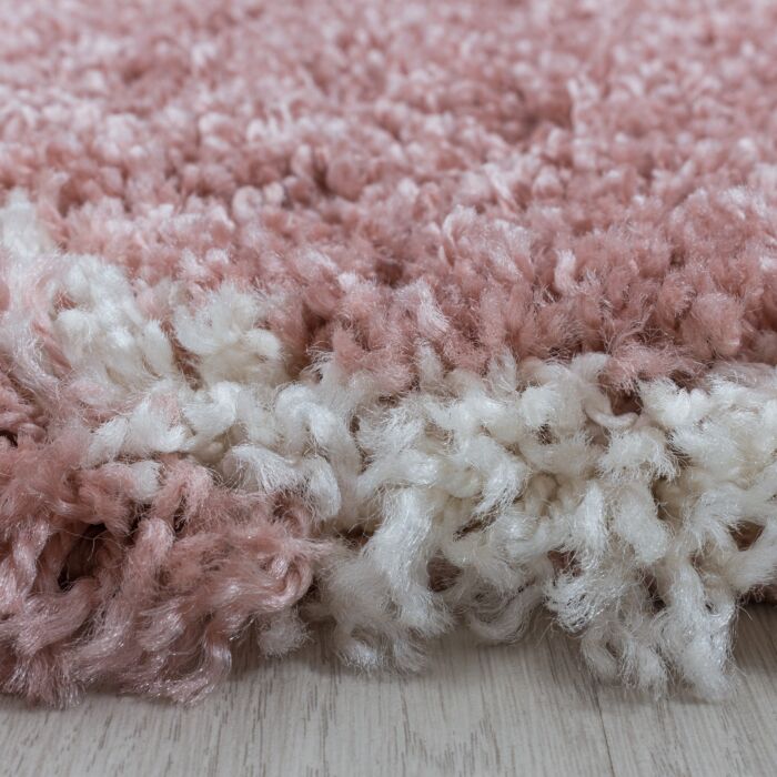 Salsa Shaggy teppich hochflor rechteckig 60x110cm rose