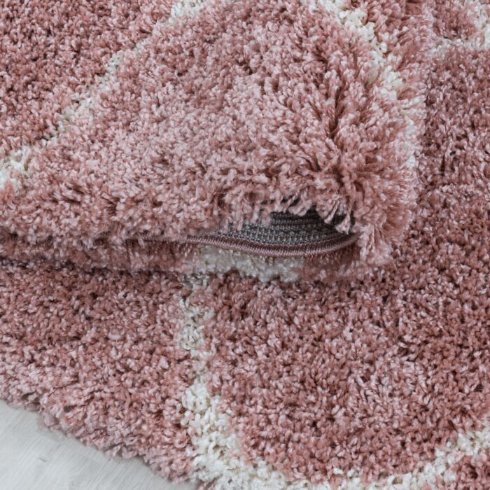 Salsa Shaggy teppich hochflor rechteckig 60x110cm rose