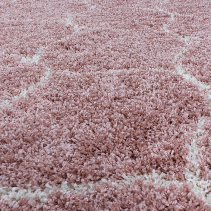 Salsa Shaggy teppich hochflor rechteckig 60x110cm rose