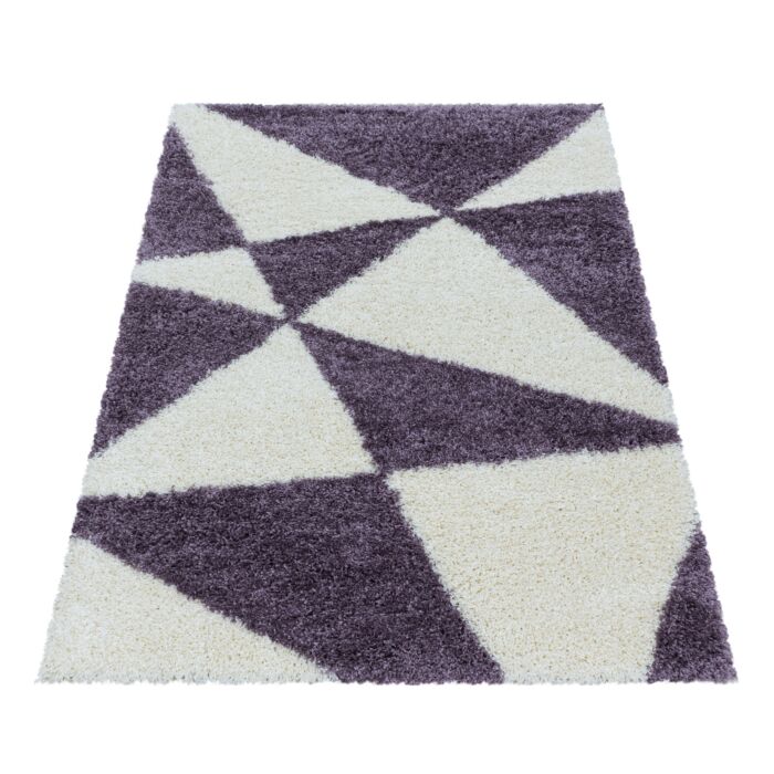 Tango Shaggy teppich hochflor rechteckig 120x170cm lila