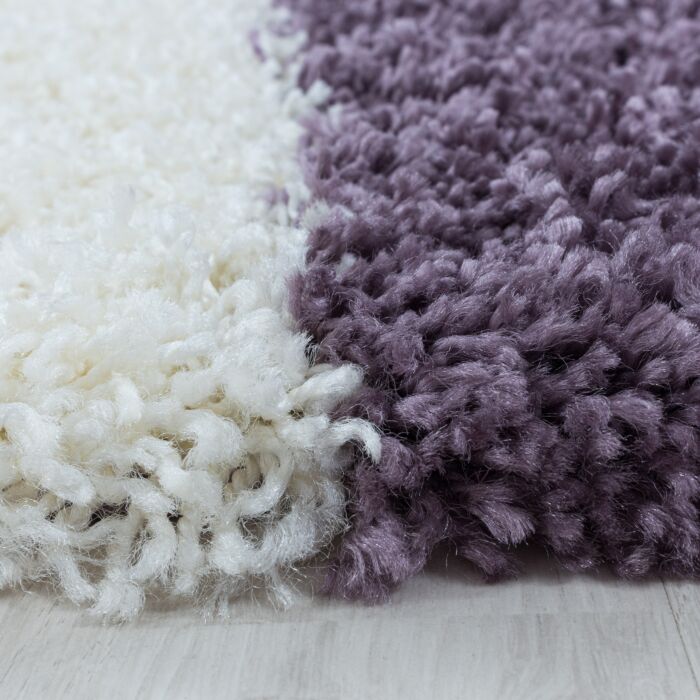 Tango Shaggy teppich hochflor rund Ø 120cm lila