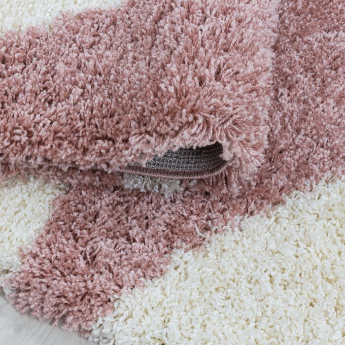 Tango Shaggy teppich hochflor rechteckig 160x230cm rose