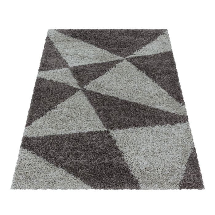 Tango Shaggy teppich hochflor rechteckig 60x110cm taupe