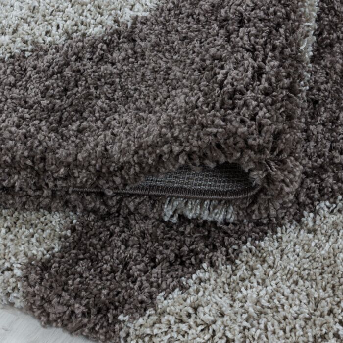 Tango Shaggy teppich hochflor rechteckig 60x110cm taupe