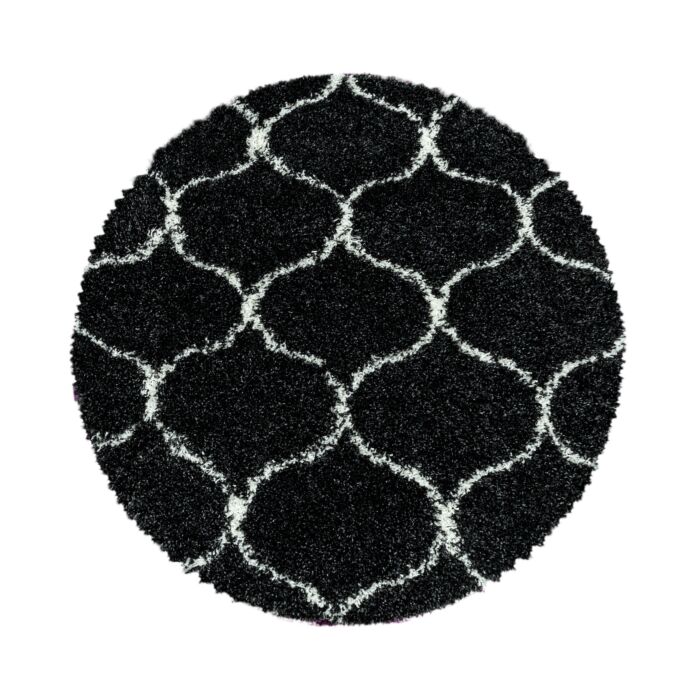 Salsa Shaggy teppich hochflor rund Ø 80cm anthrazit