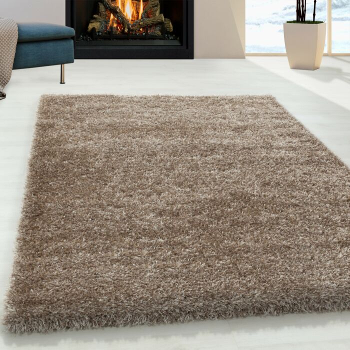 Brilliant Shaggy teppich hochflor rechteckig 160x230cm taupe