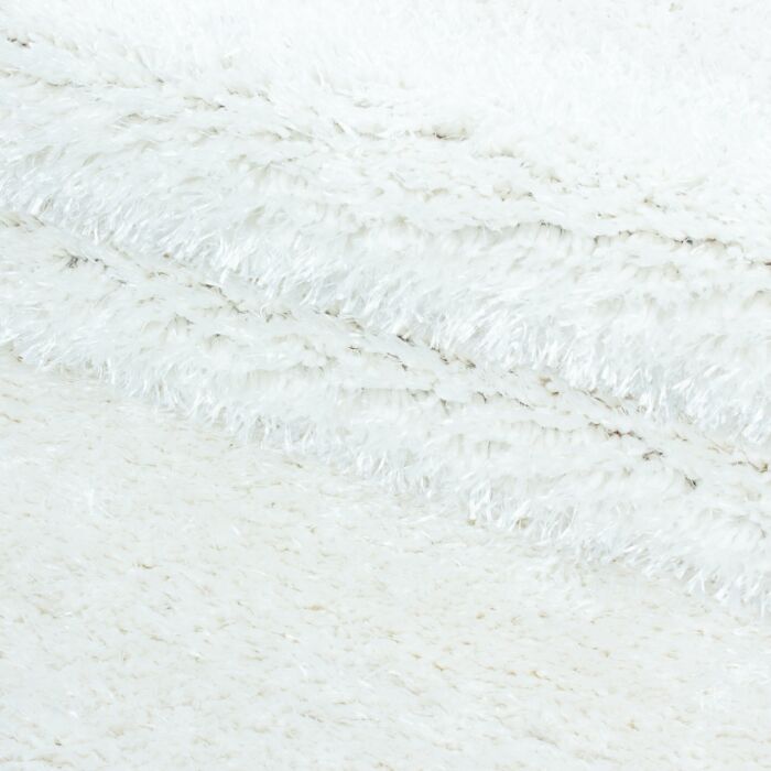 Brilliant Shaggy teppich hochflor rund Ø 120cm schneeweiß