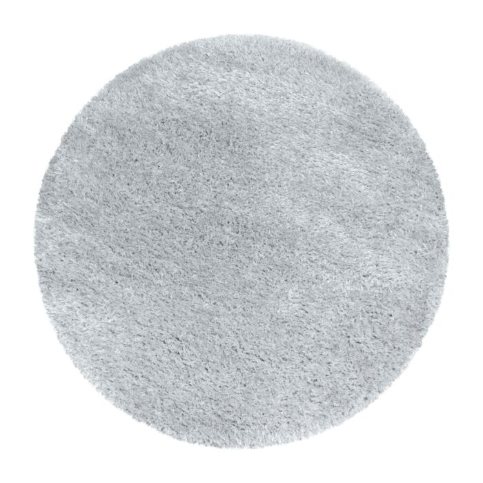 Brilliant Shaggy teppich hochflor rund Ø 160cm silberfarbe
