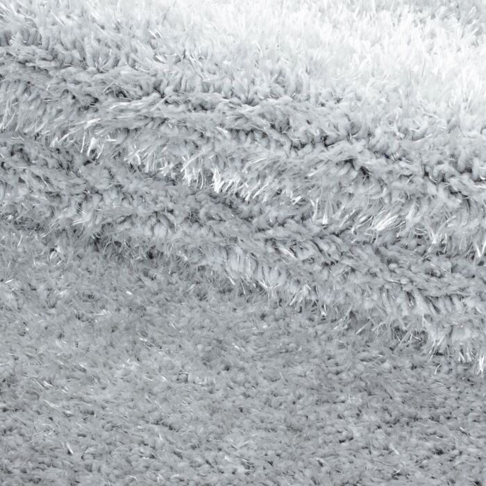 Brilliant Shaggy teppich hochflor rund Ø 160cm silberfarbe