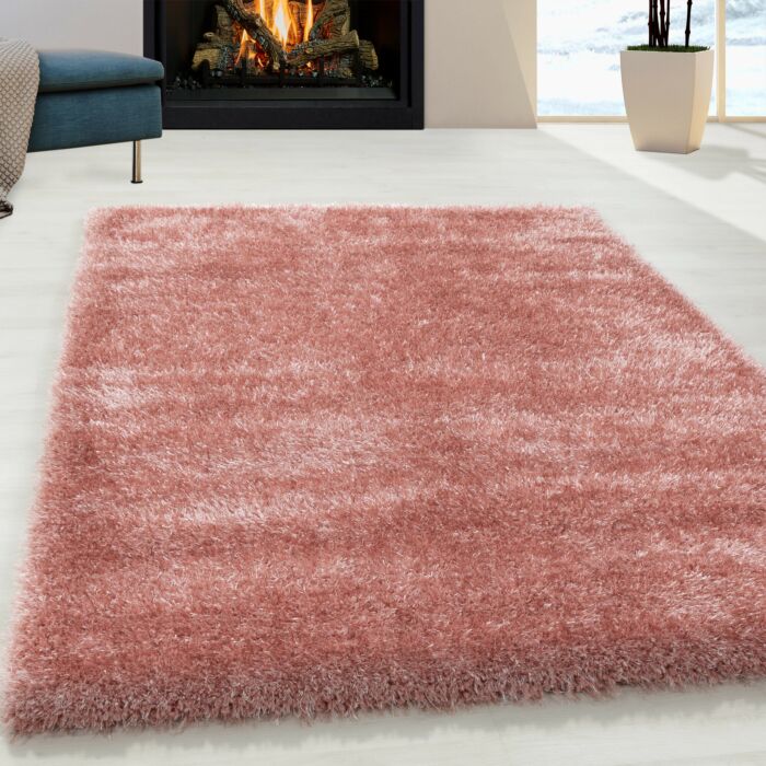 Brilliant Shaggy teppich hochflor rechteckig 200x290cm rose
