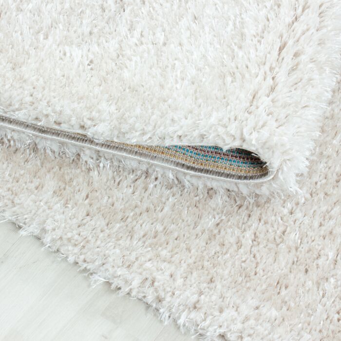 Brilliant Shaggy teppich hochflor rund Ø 120cm naturfarbe