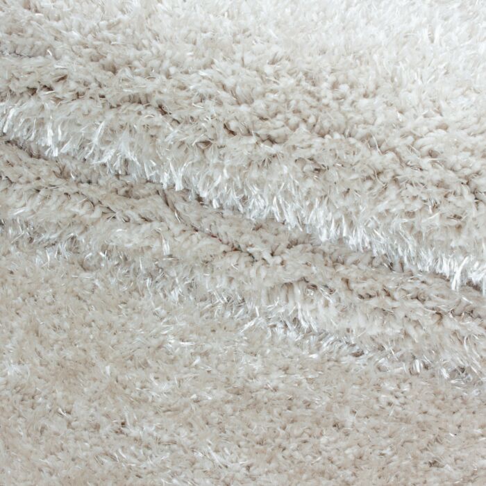Brilliant Shaggy teppich hochflor rund Ø 120cm naturfarbe