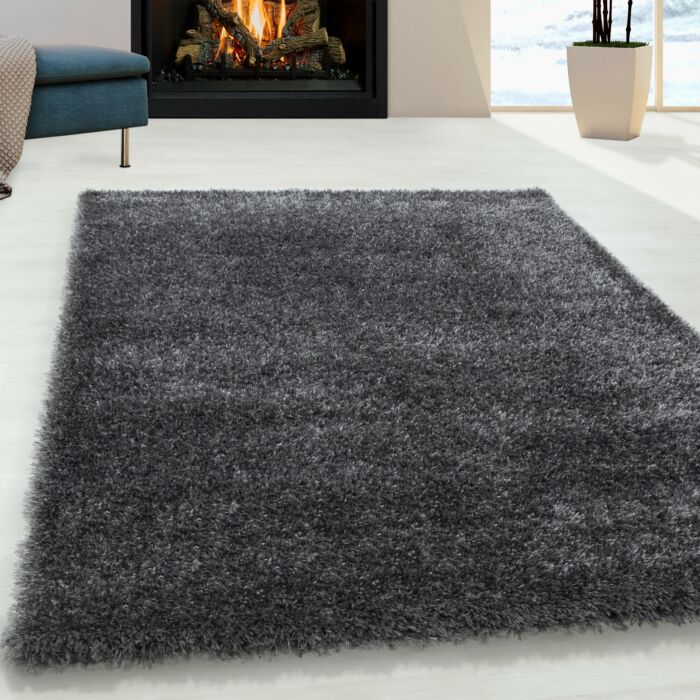 Brilliant Shaggy teppich hochflor rechteckig 160x230cm grau