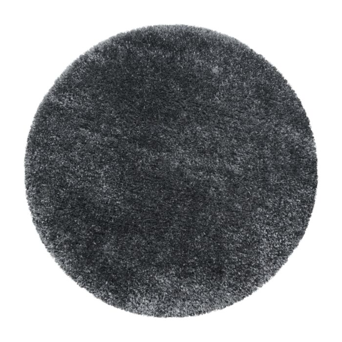Brilliant Shaggy teppich hochflor rund Ø 120cm grau
