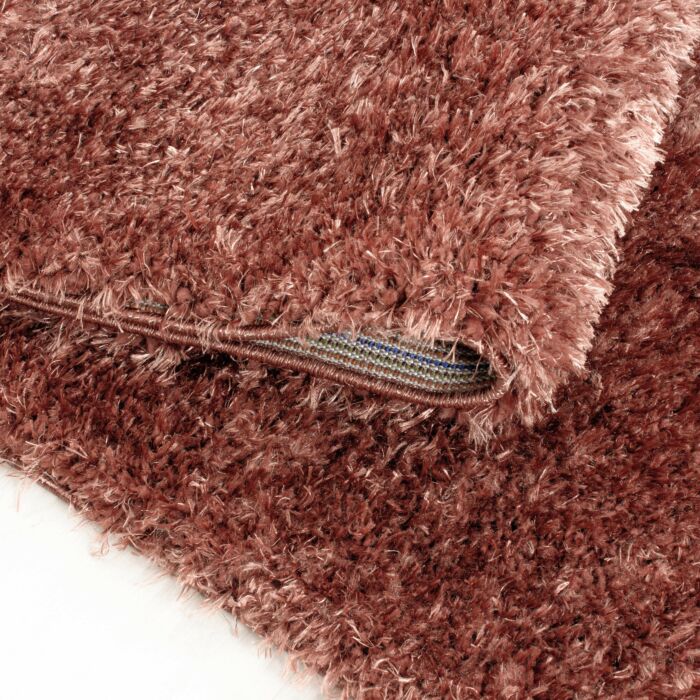 Brilliant Shaggy teppich hochflor rund Ø 160cm kupfer