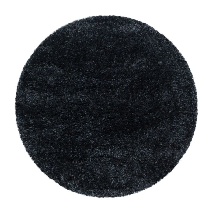 Brilliant Shaggy teppich hochflor rund Ø 80cm schwarz
