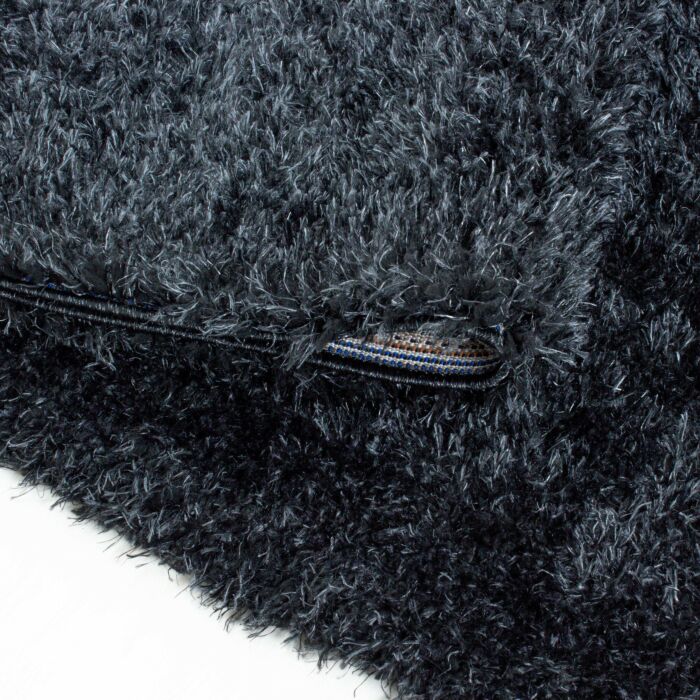 Brilliant Shaggy teppich hochflor rund Ø 80cm schwarz