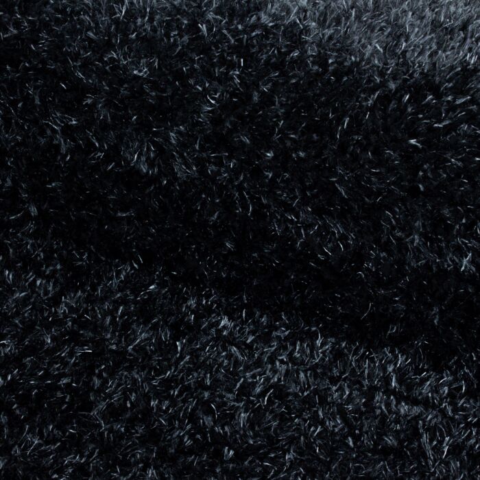 Brilliant Shaggy teppich hochflor rund Ø 80cm schwarz
