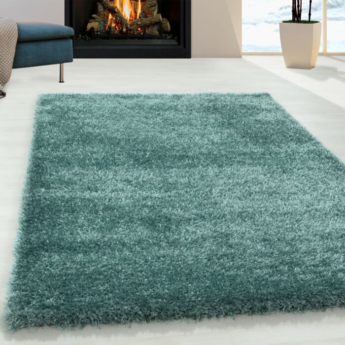 Brilliant Shaggy teppich hochflor rechteckig 160x230cm wasserblau