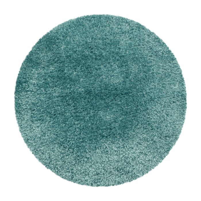 Brilliant Shaggy teppich hochflor rund Ø 200cm wasserblau