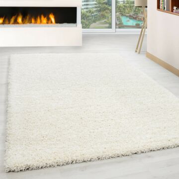 Life Shaggy teppich hochflor rechteckig 160x230cm creme