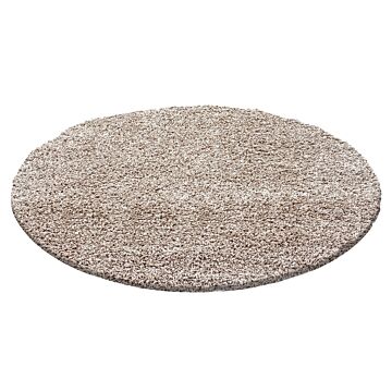 Life Shaggy teppich hochflor rund Ø 160cm beige