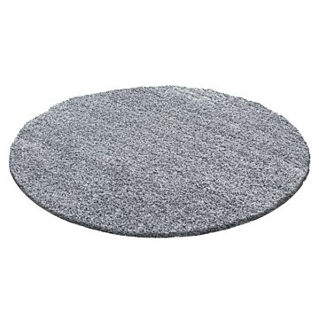 Life Shaggy teppich hochflor rund Ø 160cm hellgrau