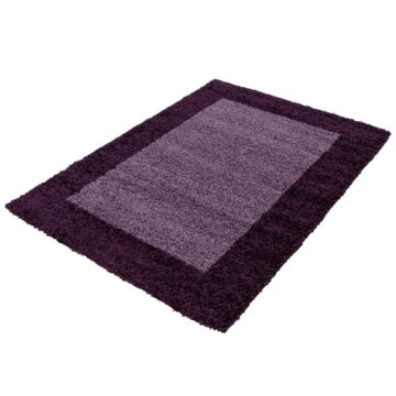 Life Shaggy Schatten teppich hochflor rechteckig 240x340cm lila