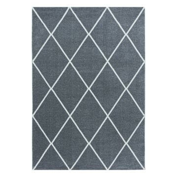 Rio Diago teppich hochflor rechteckig 80x150cm silberfarbe